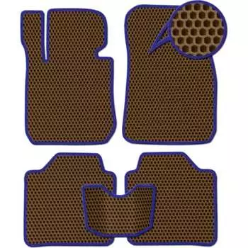 Ковры в салон автомобиля Hyundai Santa Fe III Grand рестайлинг вариант макси 3d 5мест 2016 - 2018 Eva Smart ЭВА СОТА 3452-A6B2-S