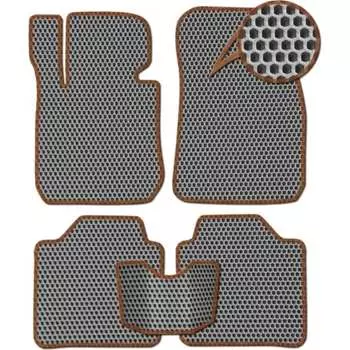 Ковры в салон автомобиля Hyundai Santa Fe III Grand рестайлинг вариант макси 3d 5мест 2016 - 2018 Eva Smart ЭВА СОТА 3452-A1A7-S