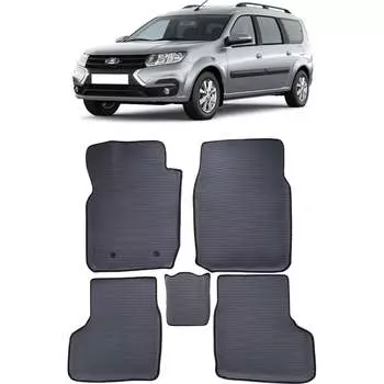Ковры в салон автомобиля lada largus вариант макси 3d 5мест 2012 - Eva Smart 3403-B5B5-S