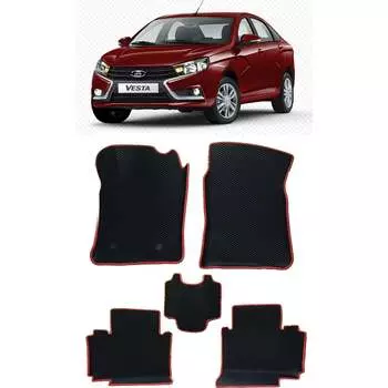 Ковры в салон автомобиля lada vesta вариант макси 3d 2015 - Eva Smart 2704-A1B5-S