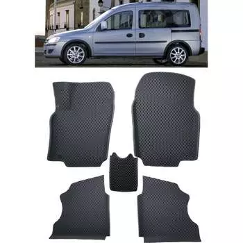 Ковры в салон автомобиля opel combo c рестайлинг вариант макси 3d 2003 - 2011 Eva Smart 3405-B5A1-S