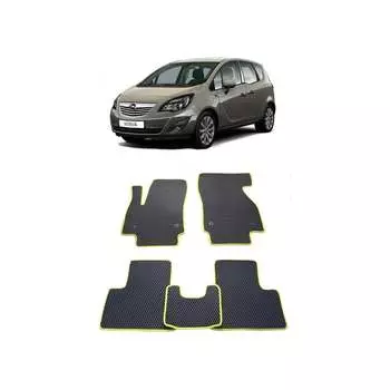 Ковры в салон автомобиля opel meriva b 2010 - 2014 Eva Smart 1642-B5B2-S