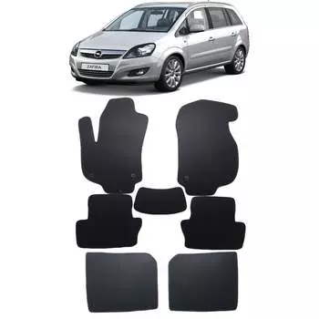 Ковры в салон автомобиля opel zafira в 7мест 2005 - 2014 Eva Smart 2953-A6B2-S