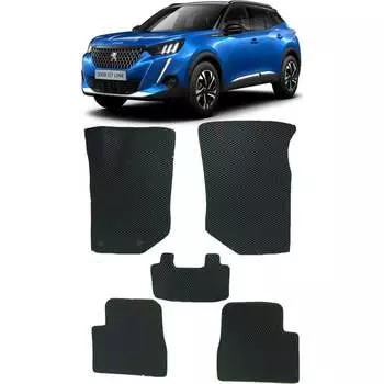 Ковры в салон автомобиля peugeot 2008 ii 2019 - Eva Smart 3474-B1B1-S