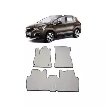 Ковры в салон автомобиля peugeot 3008 i 2009 - 2016 Eva Smart 1659-A1B5-S