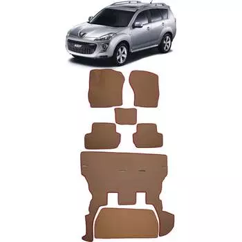 Ковры в салон автомобиля peugeot 4007 7мест 2007 - 2012 Eva Smart 2935-A1B5-S