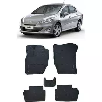 Ковры в салон автомобиля peugeot 408 вариант макси 3d 2011 - Eva Smart 3895-A6A6-S