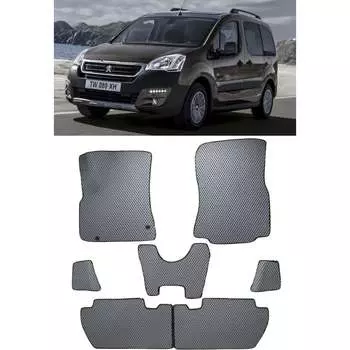 Ковры в салон автомобиля peugeot partner ii рестайлинг 2 2015 - Eva Smart 3346-B1A6-S