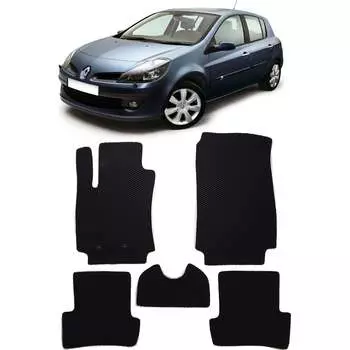 Ковры в салон автомобиля renault clio iii 2005 - 2009 Eva Smart 2054-B5B1-S