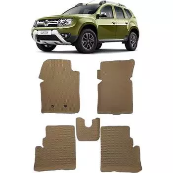 Ковры в салон автомобиля renault duster i вариант макси 3d 2011 - 2015 Eva Smart 3259-A6B1-S