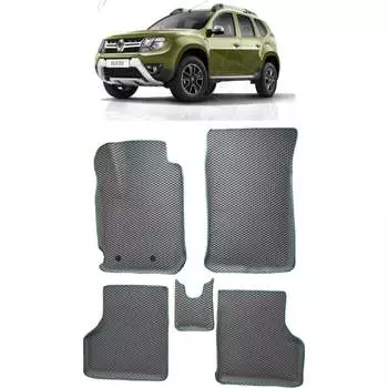 Ковры в салон автомобиля renault duster i рестайлинг вариант макси 3d 2015 - 2021 Eva Smart 3739-A6B2-S