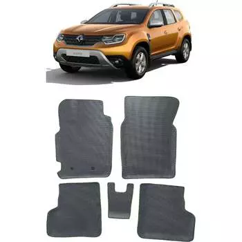 Ковры в салон автомобиля renault duster ii вариант макси 3d 2021 - Eva Smart 3736-B5A7-S