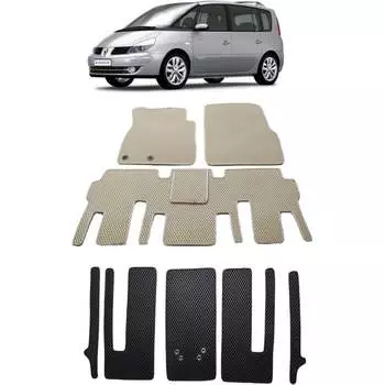 Ковры в салон автомобиля renault espace iv 7мест 2002 - 2012 Eva Smart 3411-A1A7-S