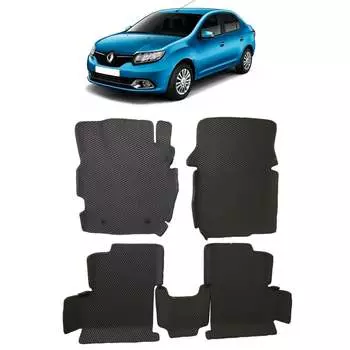 Ковры в салон автомобиля renault logan ii вариант макси 3d 2012 - Eva Smart 3067-A1A1-S