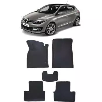 Ковры в салон автомобиля renault megane iii 5дв вариант макси 3d 2008 - 2016 Eva Smart 3887-B5B5-S