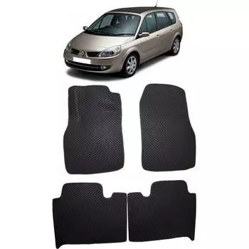 Ковры в салон автомобиля renault scenic ii grand 5мест 2003 - 2010 Eva Smart 2587-B1B5-S