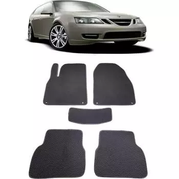 Ковры в салон автомобиля saab 9-3 2002 - 2008 Eva Smart 2632-B1B1-S