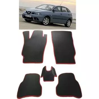 Ковры в салон автомобиля seat ibiza iii хэтчбек рестайлинг 2006 - 2008 Eva Smart 3104-A1A6-S