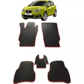Ковры в салон автомобиля seat ibiza iv хэтчбек 2008 - 2017 Eva Smart 2491-A1A7-S