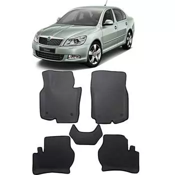 Ковры в салон автомобиля skoda octavia (a5) вариант макси 3d 2004 - 2013 Eva Smart 3181-A1A1-S