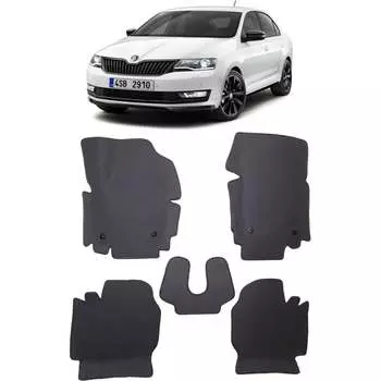 Ковры в салон автомобиля skoda rapid i вариант макси 3d 2012 - 2020 Eva Smart 3099-A1B2-S