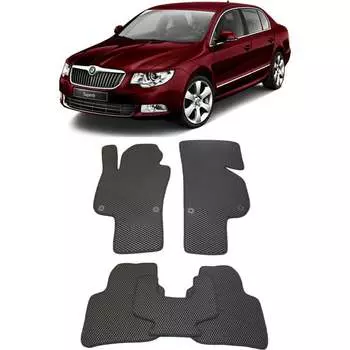 Ковры в салон автомобиля skoda superb ii 2008 - 2015 Eva Smart 1731-A1B1-S