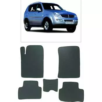 Ковры в салон автомобиля ssang yong rexton i 2001 - 2007 Eva Smart 3524-B5A6-S