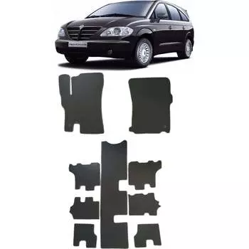 Ковры в салон автомобиля ssang yong rodius i рестайлинг 2007 - 2013 Eva Smart 3841-B1B1-S