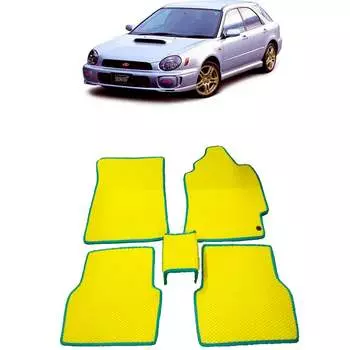 Ковры в салон автомобиля subaru impreza ii правый руль 2000 - 2002 Eva Smart 2399-A1A6-S