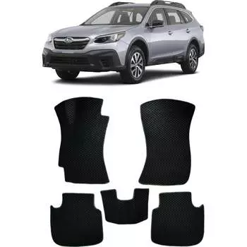Ковры в салон автомобиля subaru outback v рестайлинг 2017 - 2021 Eva Smart 3202-A6A7-S