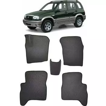 Ковры в салон автомобиля suzuki grand vitara ft 5дв рестайлинг 2000 - 2006 Eva Smart 2937-A1A7-S