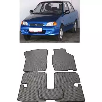 Ковры в салон автомобиля suzuki swift ii правый руль рестайлинг 1995 - 2003 Eva Smart 2513-A6A6-S