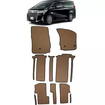 Ковры в салон автомобиля toyota alphard iii правый руль 7мест 2015 - 2017 Eva Smart 3040-B1B2-S