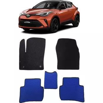 Ковры в салон автомобиля toyota c-hr i рестайлинг 2019 - Eva Smart 3409-B1A1-S