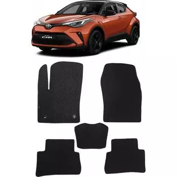 Ковры в салон автомобиля toyota c-hr i 2016 - 2019 Eva Smart 3100-A1A6-S
