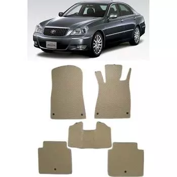 Ковры в салон автомобиля toyota crown majesta iv (s180) правый руль 2004 - 2009 Eva Smart 3537-B1B2-S