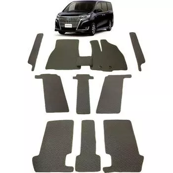 Ковры в салон автомобиля toyota esquire правый руль 7мест 2014 - Eva Smart 2792-A1A1-S
