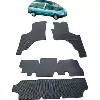 Ковры в салон автомобиля toyota estima i emina правый руль 7мест 1990 - 2000 Eva Smart 2861-A1B5-S