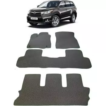 Ковры в салон автомобиля toyota highlander iii (u50) 7мест 2013 - 2019 Eva Smart 2524-B1B5-S