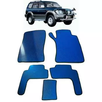Ковры в салон автомобиля toyota land cruiser prado 95 правый руль 1996 - 2002 Eva Smart 2414-A1B5-S