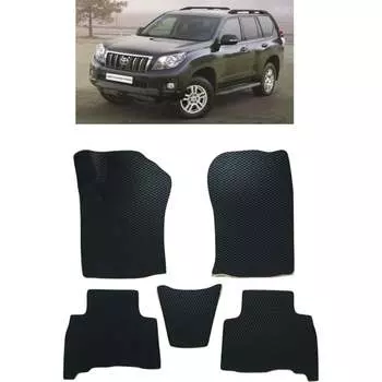Ковры в салон автомобиля toyota land cruiser prado 150 2009 - 2013 Eva Smart 1819-B1A7-S