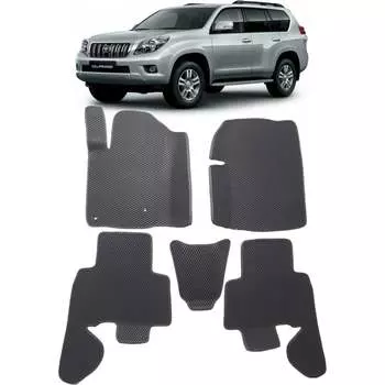 Ковры в салон автомобиля toyota land cruiser prado 150 вариант макси 3d 2009 - 2013 Eva Smart 2425-B5B2-S