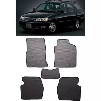 Ковры в салон автомобиля toyota mark ii qualis viii (x100) правый руль универсал 1996 - 2002 Eva Smart 2797-A1B1-S