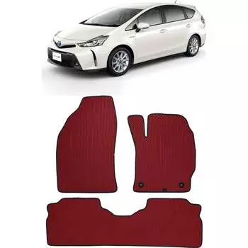 Ковры в салон автомобиля toyota prius alpha (zvw40) правый руль рестайлинг 5мест 2014 - Eva Smart 3094-A6B1-S