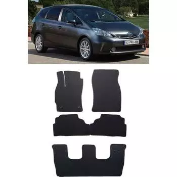 Ковры в салон автомобиля toyota prius v+ (zvw40) 7мест 2011 - Eva Smart 2471-B5A1-S
