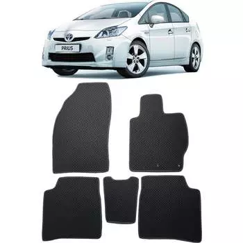 Ковры в салон автомобиля toyota prius (zvw30) правый руль 2009 - 2011 Eva Smart 2660-A6B5-S