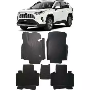Ковры в салон автомобиля toyota rav 4 v (xa50) вариант макси 3d 2018 - Eva Smart 3336-A1B5-S