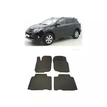Ковры в салон автомобиля toyota rav 4 iv (сa40) 2012 - 2019 Eva Smart 1843-B5B2-S