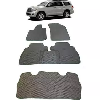 Ковры в салон автомобиля toyota sequoia ii 7мест 2008 - Eva Smart 2239-B1A1-S