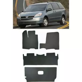 Ковры в салон автомобиля toyota sienna ii 7мест 2003 - 2010 Eva Smart 2565-B5B5-S